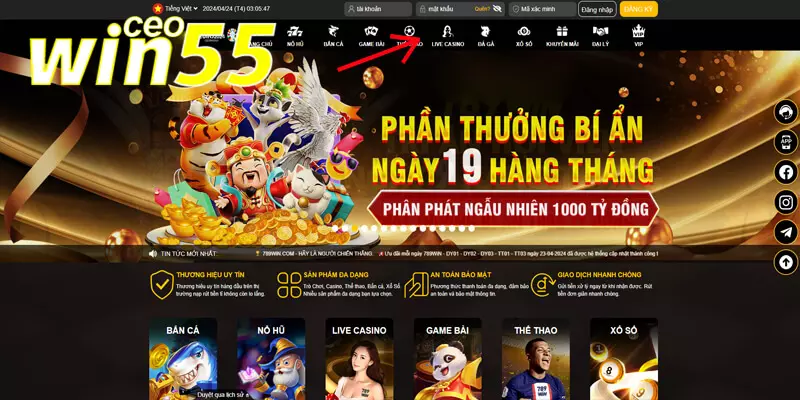 đăng nhập win55